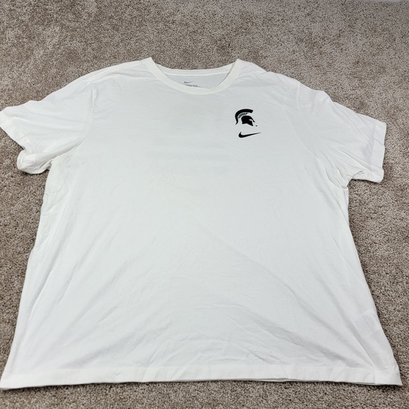 Nike Dri Fit Men's 3XL Michigan State Spartans Size 3XL White T Shirt - Picture 2 of 5